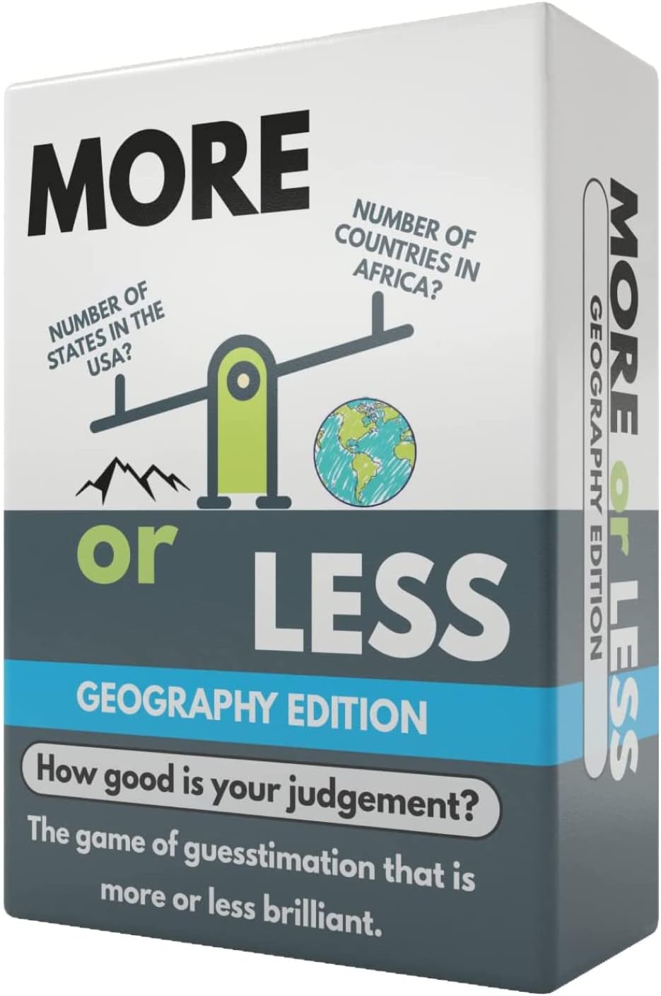 More or Less: Geography Edition Card Game - How Good Is Your Judgement? 2 Player+ | Family Fun Guessing Game for all Adults & Kids Aged 14 for a Christmas Party or Secret Santa More or Less: Geography Edition Card Game - How Good Is Your Judgement? 2 Player+ | Family Fun Guessing Game for all Adults & Kids Aged 14 for a Christmas Party or Secret Santa